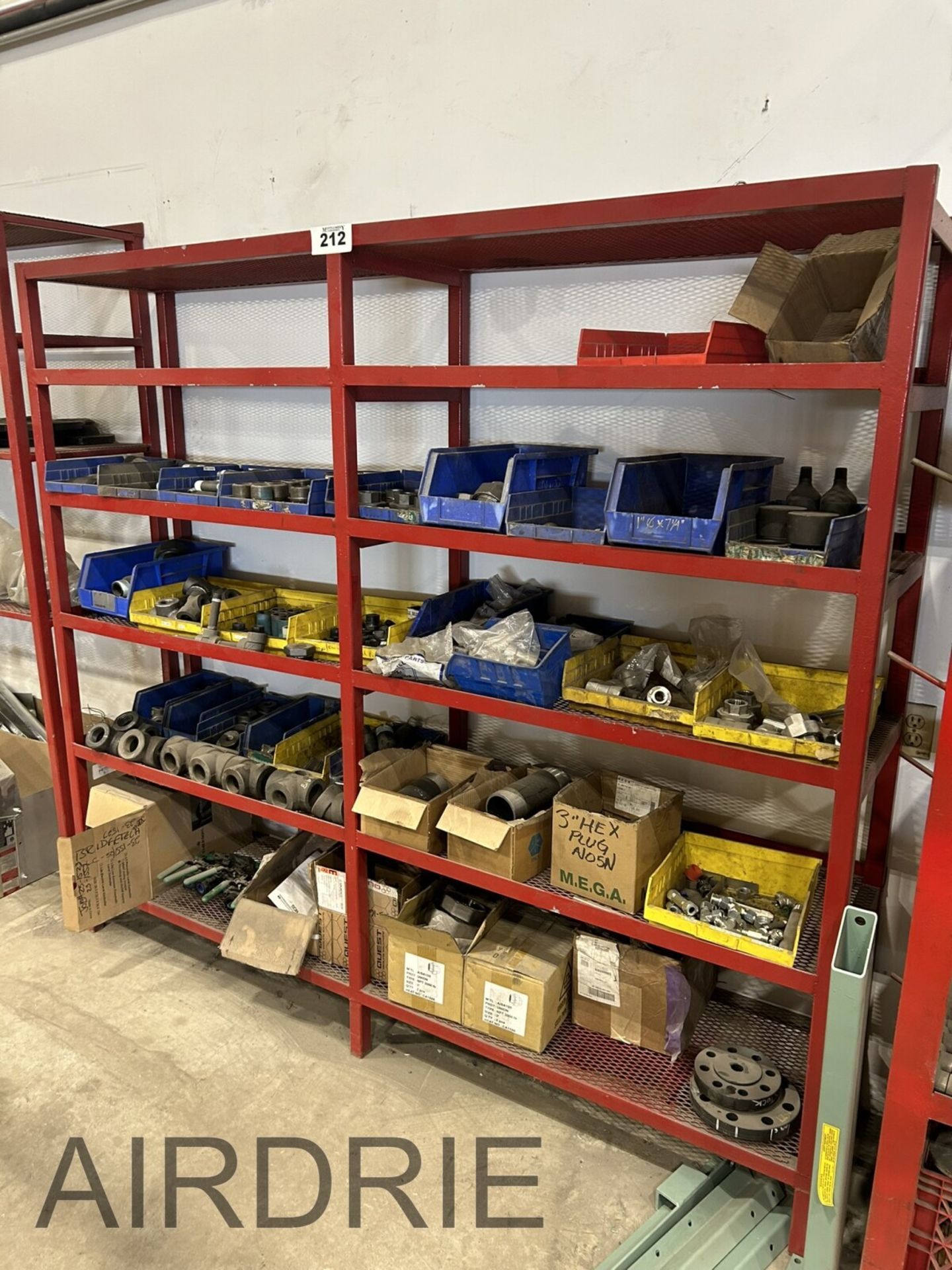 *OFFSITE* SHOP BUILT METAL STORAGE SHELF 82"X19"X74"H