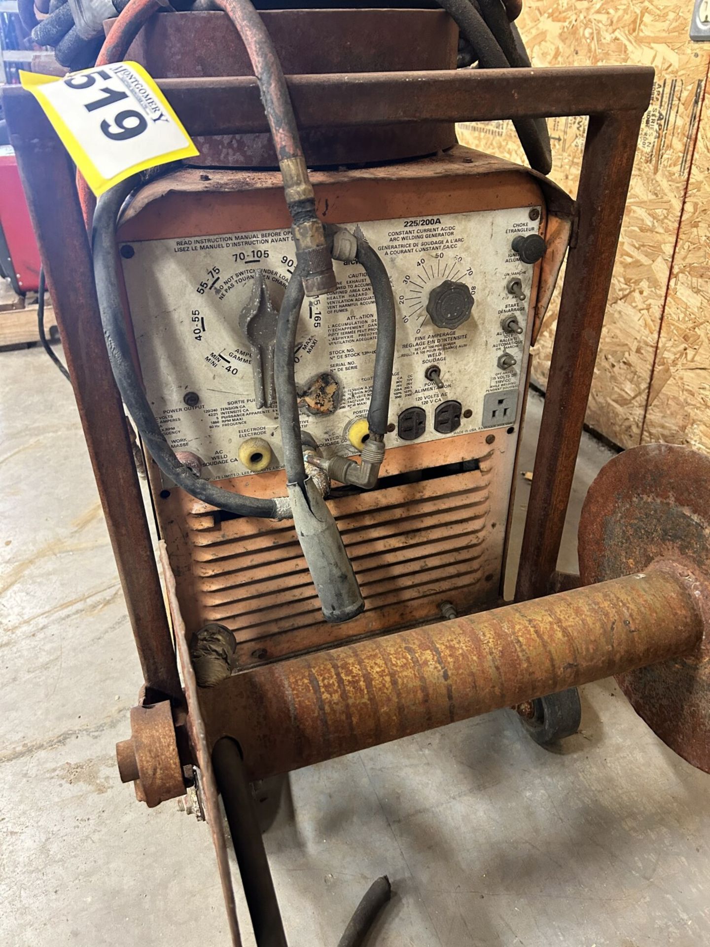 ARCWELD 225/200A CC/AC/DC ARC WELDING GENERATOR W/GAS ENGINE, S/N: JA389349 (UNTESTED) - Image 3 of 4