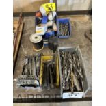 *OFFSITE* L/O ASSORTED DRILL BITS, HEX KEYS, HARDWARE, ROLLERS, TAPE, WIRE, ETC.