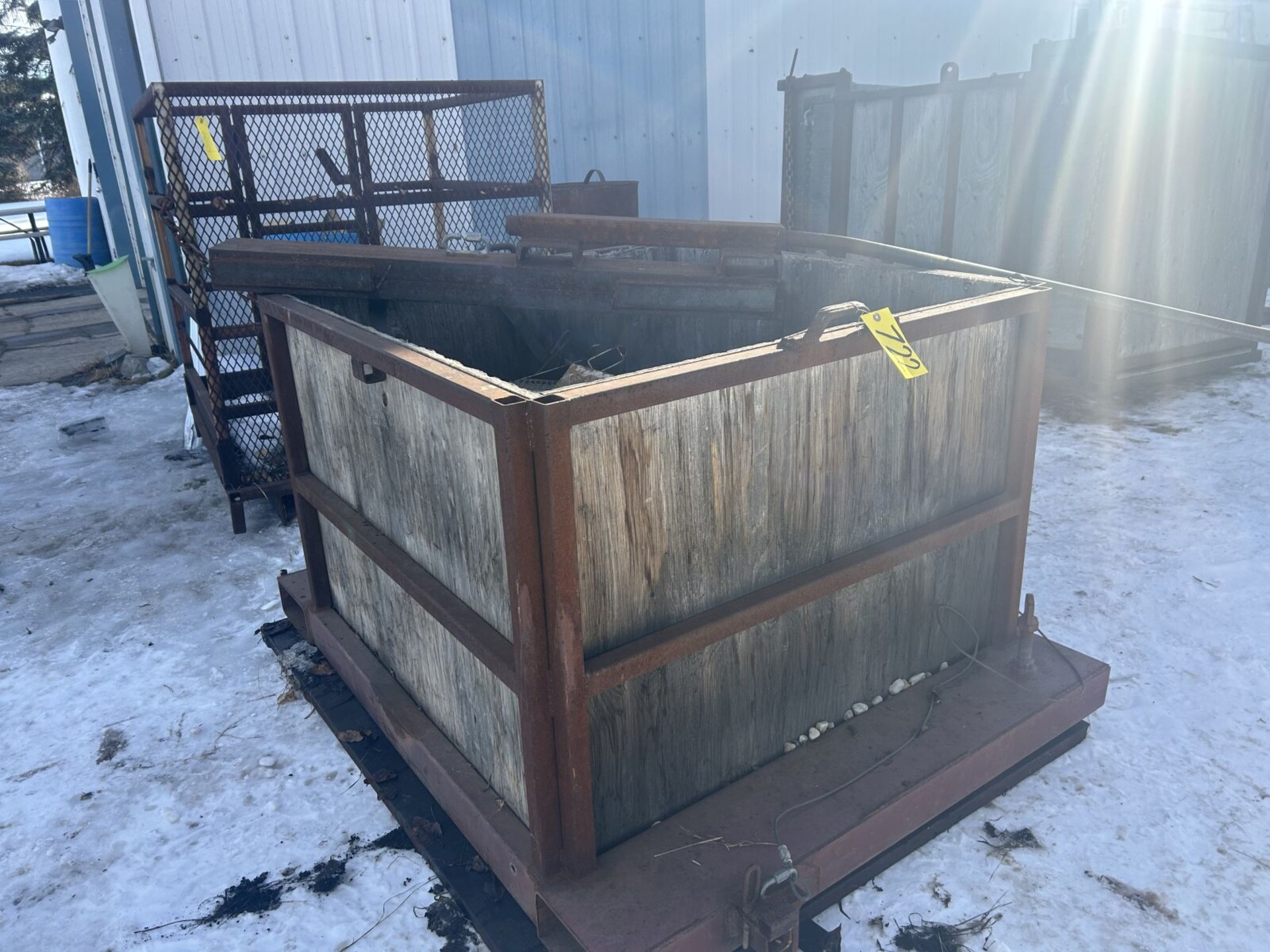 SHOP BUILT BIN W/ METAL CUT OFFS - Image 2 of 4