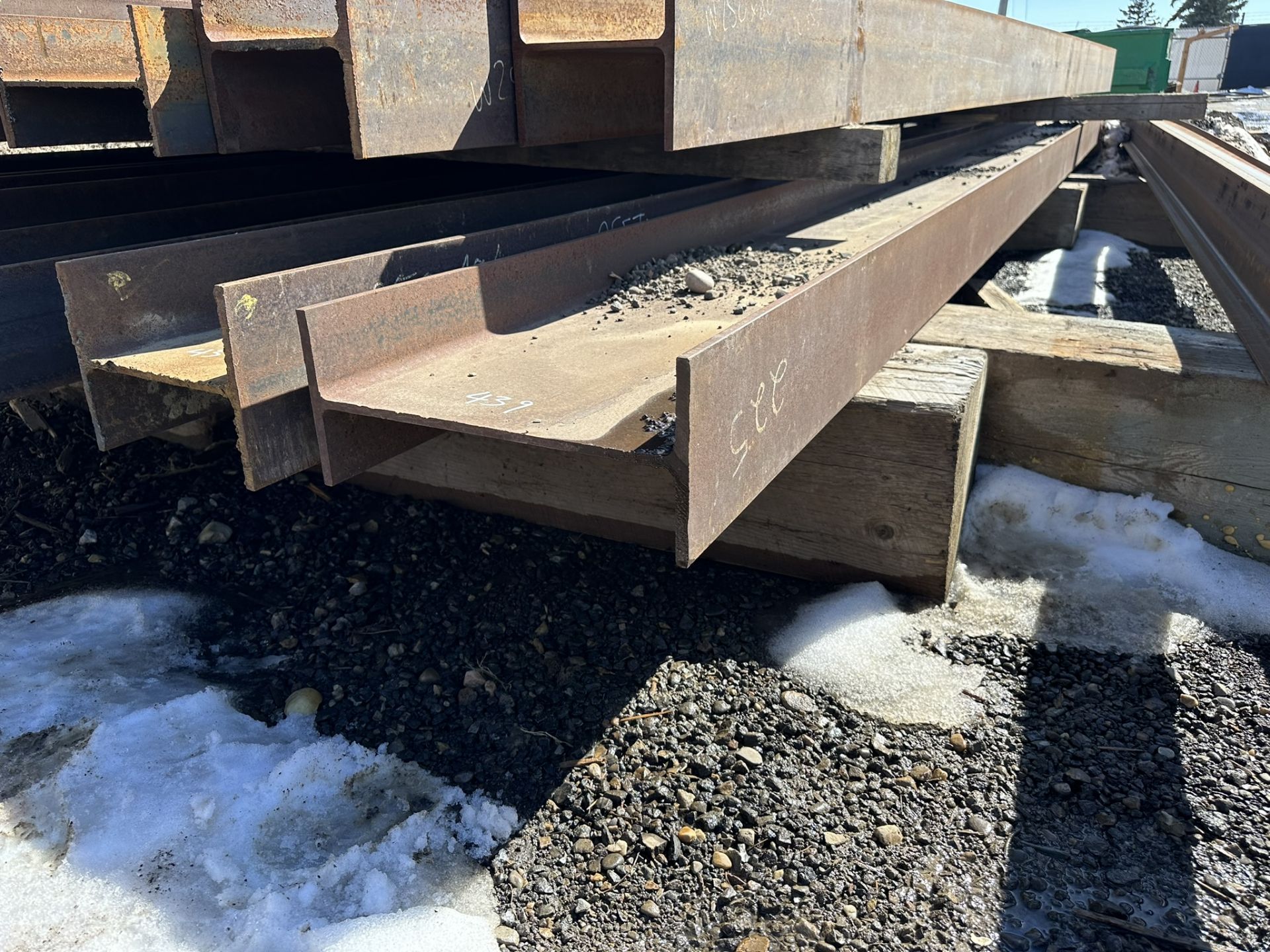 *OFFSITE* 2-WIDE FLANGE BEAMS 1-9.75"X8"X26", 1-16"X7"X25" - Image 2 of 4