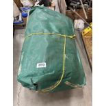 TARP BUILDING COVER *NEW*,50’-3” WIDE X 61’-6” LONG, 12OZ PE WHITE WITH GREEN ENDS, BUILT TO FIT A