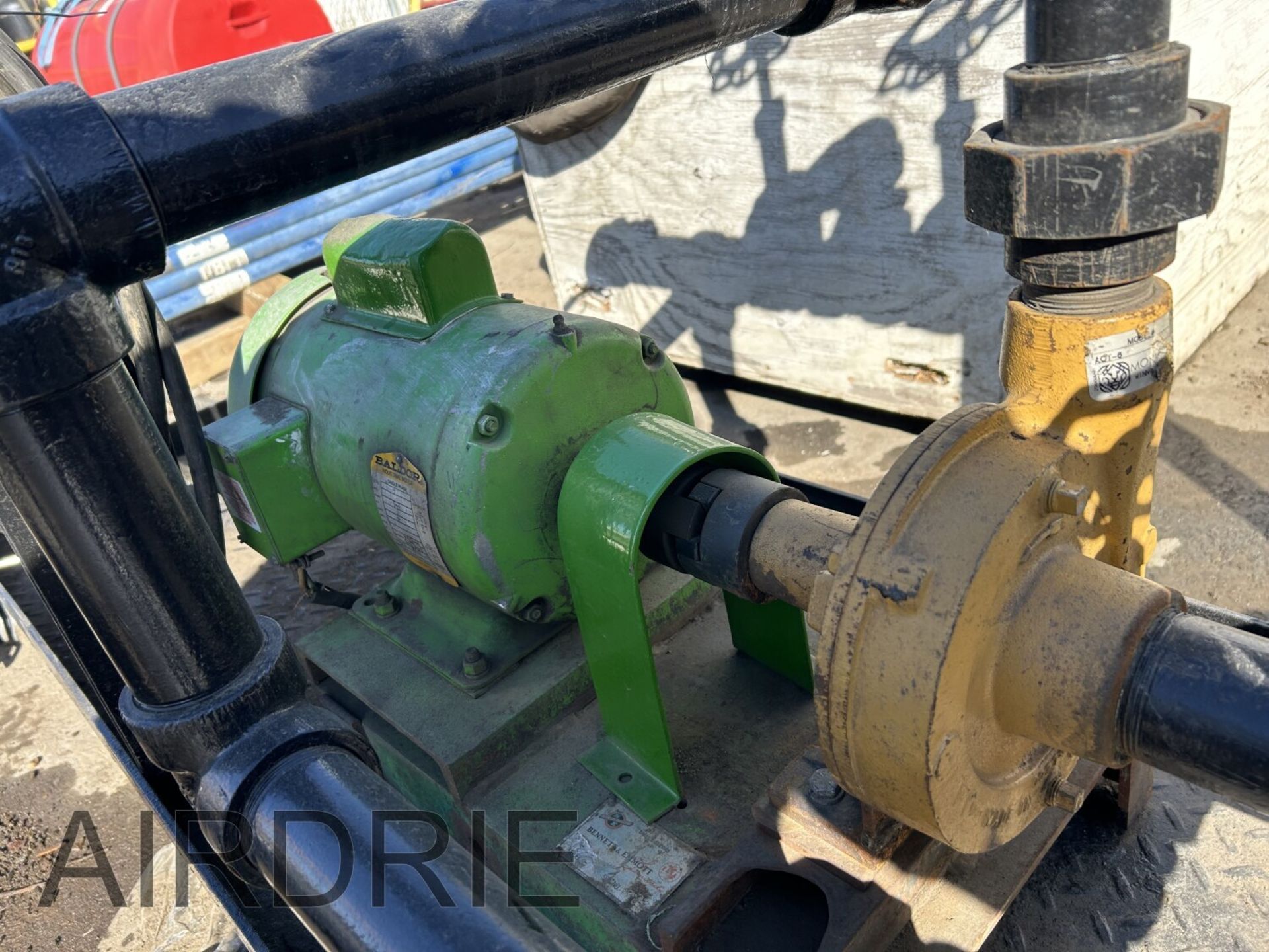 *OFFSITE* BENNET & EMMOTT 2" WATER PUMP & ELECTRIC MOTOR 3PH x 230V W/2" MANIFOLD - Bild 11 aus 11