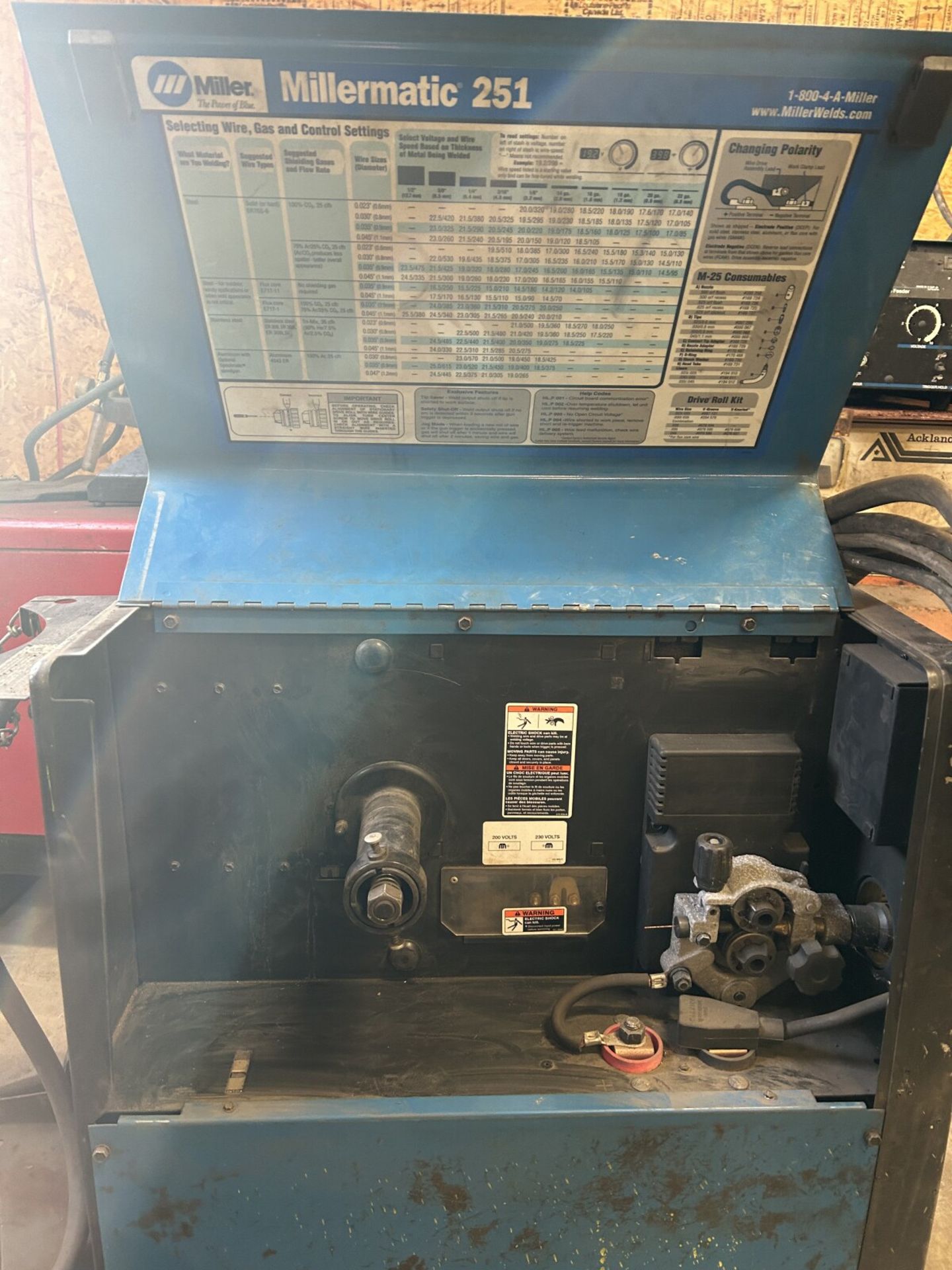 MILLERMATIC 251 MIG WELDER S/N: LG121250B, 1PH, 220V (UNTESTED) - Image 3 of 4