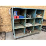 79x68 STEEL COMPARTMENTALIZED STORAGE CART