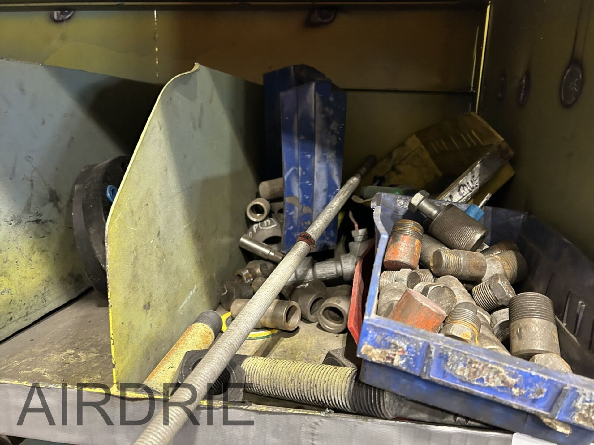 *OFFSITE* SHELF LOT OF FLANGE STUDS, BOLTS, AND ASSORTED HARDWARE, ETC. - Image 2 of 6