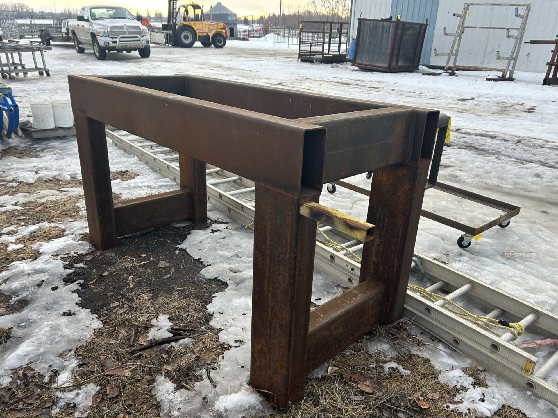 STEEL WELDING FRAME 45"X72" W/ ROLLERS - Image 2 of 4