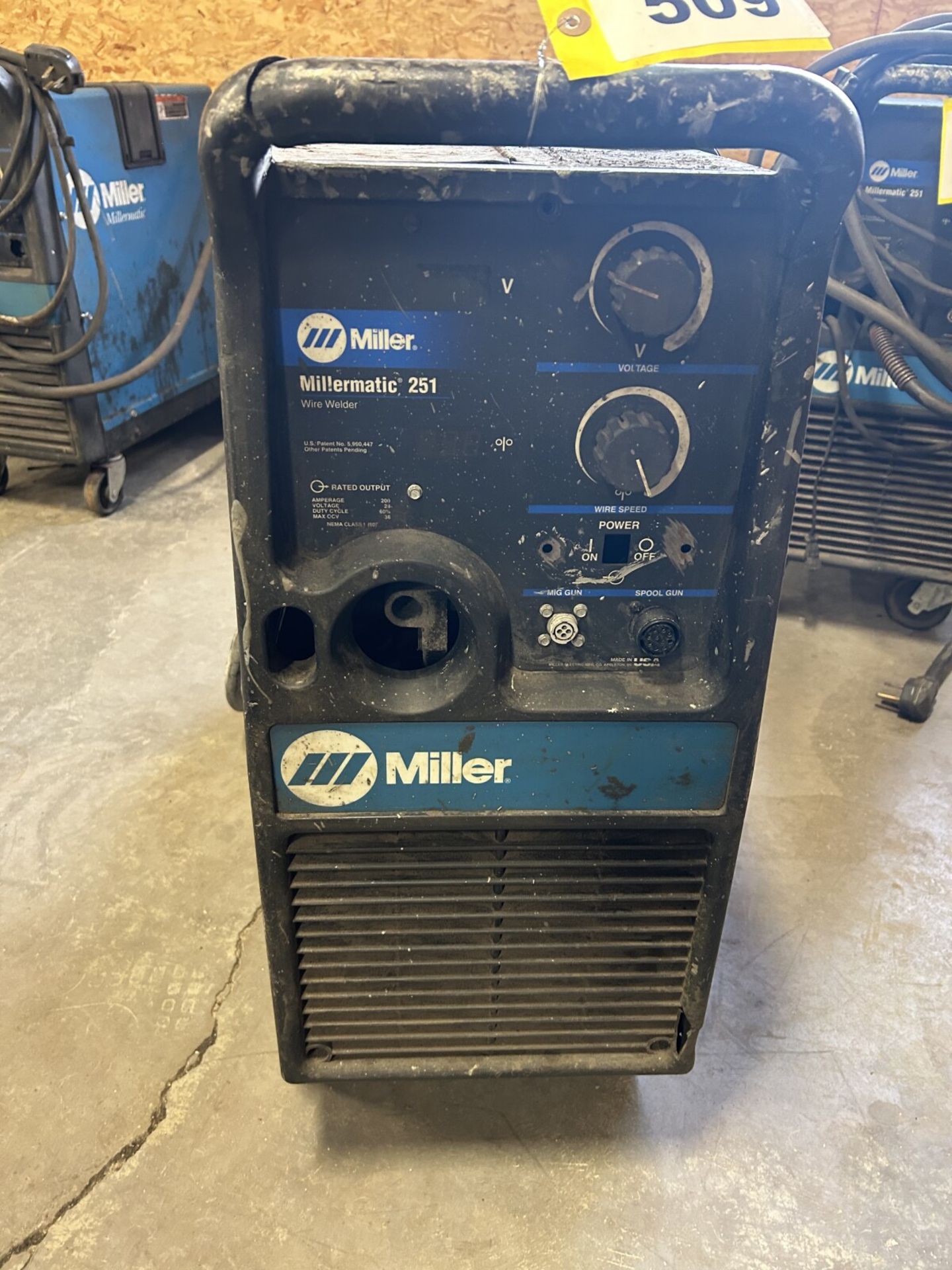 MILLERMATIC 251 MIG WELDER S/N: LG040354B, 1PH, 220V - NO CABLES (UNTESTED) - Bild 3 aus 6