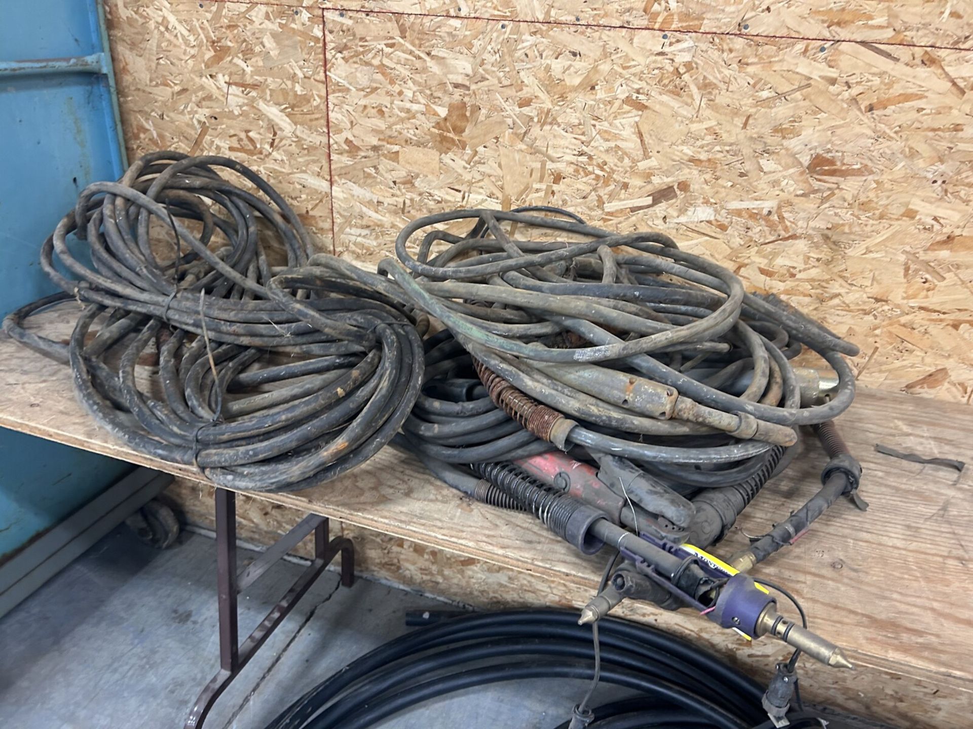 ASSORTED WELDING CABLES & GROUND CABLE