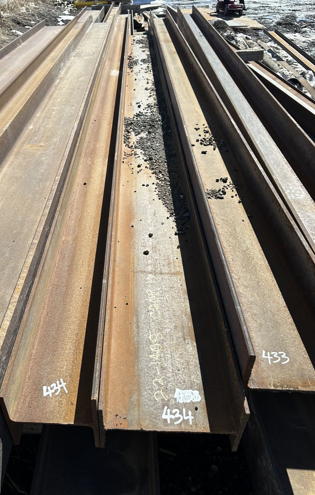 *OFFSITE* 2-WIDE FLANGE BEAMS 1-12"X6.5"X16FT, 1-8"X8"X22FT