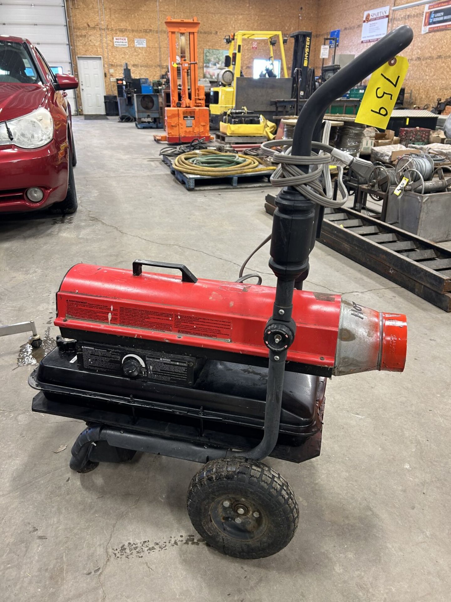 REDDY 70,000 BTU - KEROSENE HEATER ON 2 WHEEL CART