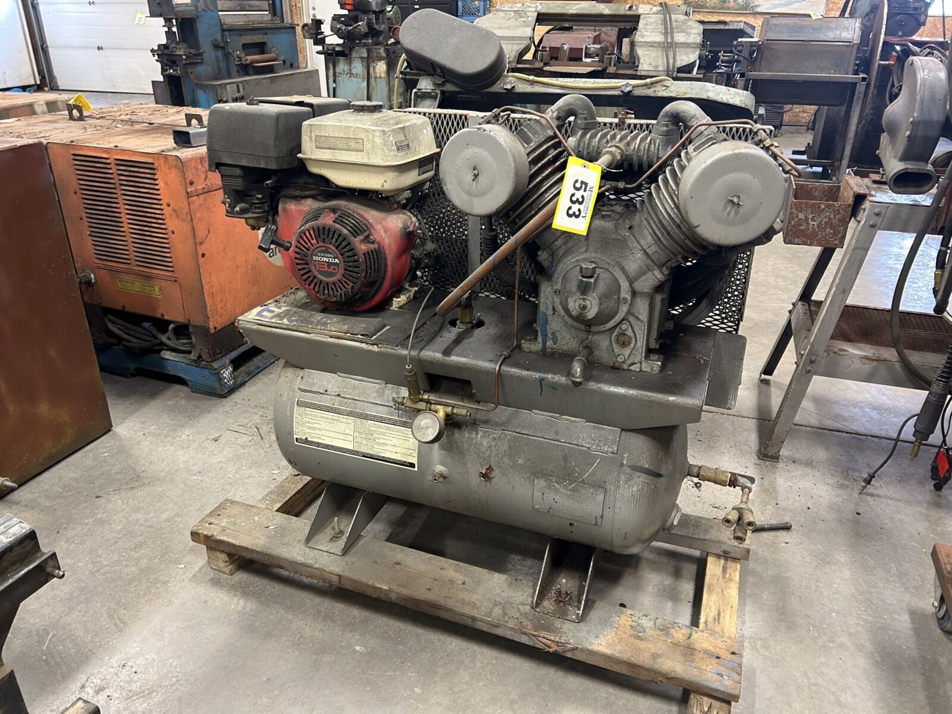 TWIN CYLINDER AIR COMPRESSOR W/HONDA 1300HP ENGINE