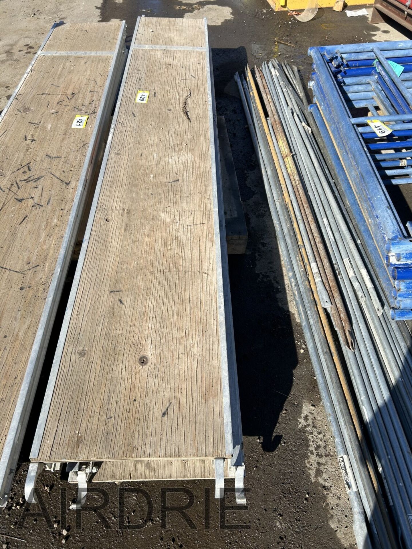 *OFFSITE* 2 - 10' ALUMINUM SCAFFOLD DECKS