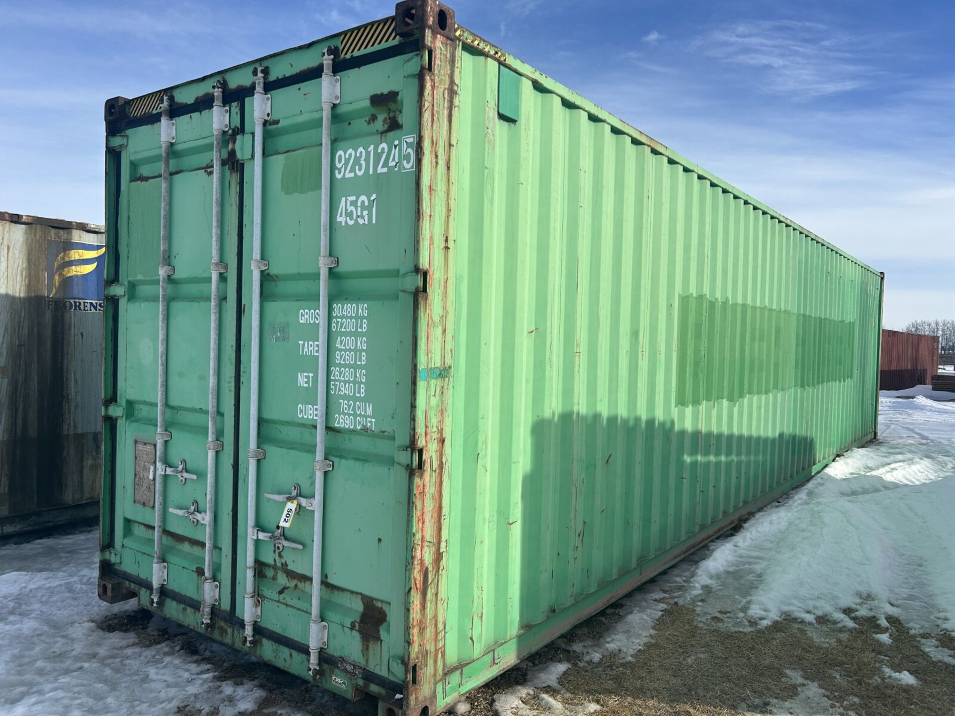 1997 40 FT HI-CUBE SEA-CONTAINER, ONE END DOORS, S/N EMCU9231245