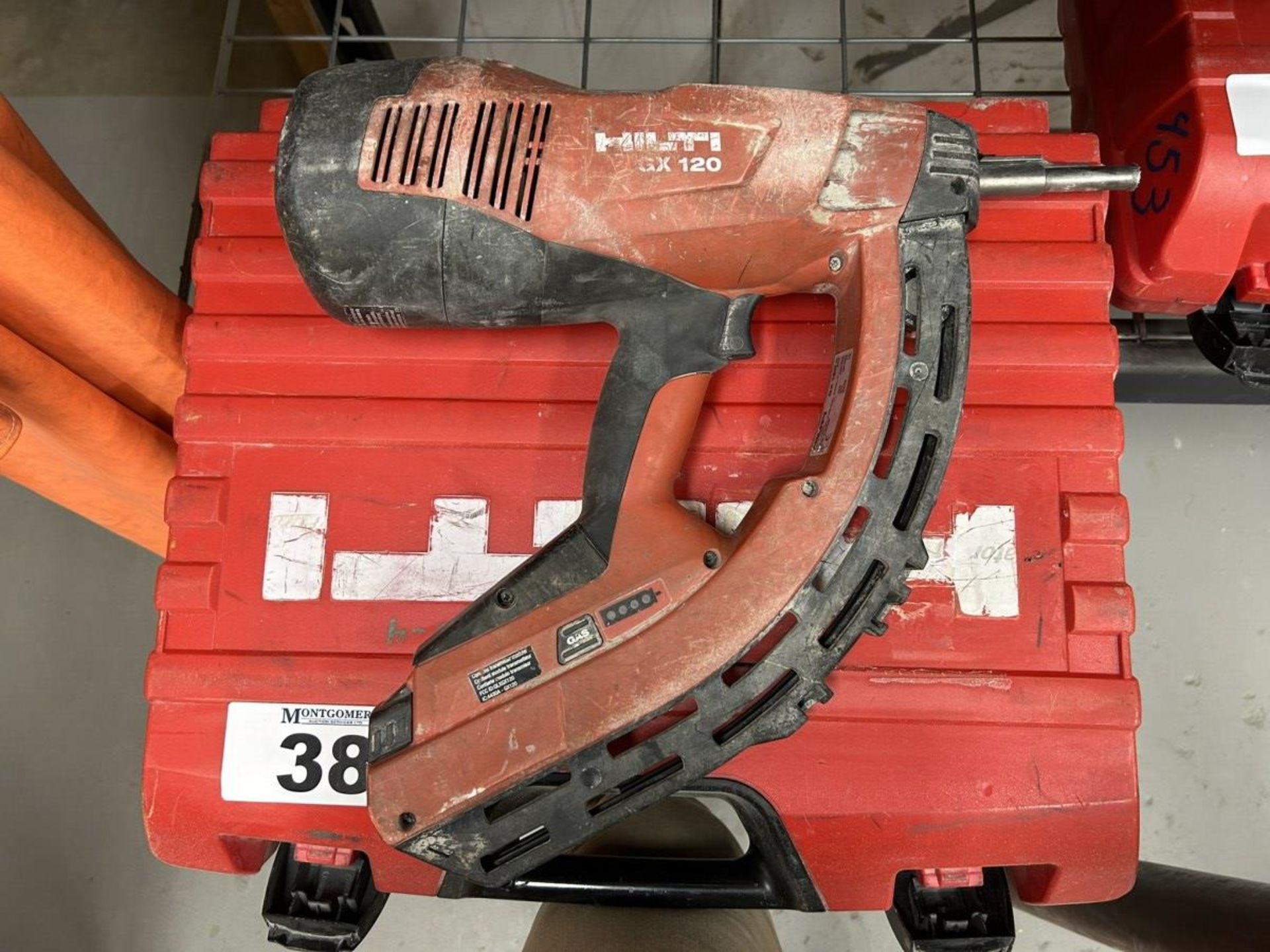 HILTI GX 120 GAS-ACTUATED FASTENING TOOL GAS NAILER WITH SINGLE POWER SOURCE FOR DRYWALL TRACK, - Image 3 of 5
