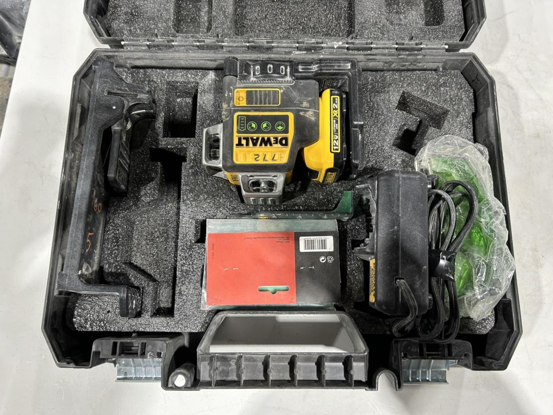 DEWALT CORDLESS LASER LEVEL W/ BATTERY & CHARGER - Image 8 of 11