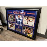 OILERS FRAMED PRINT 36"X27"