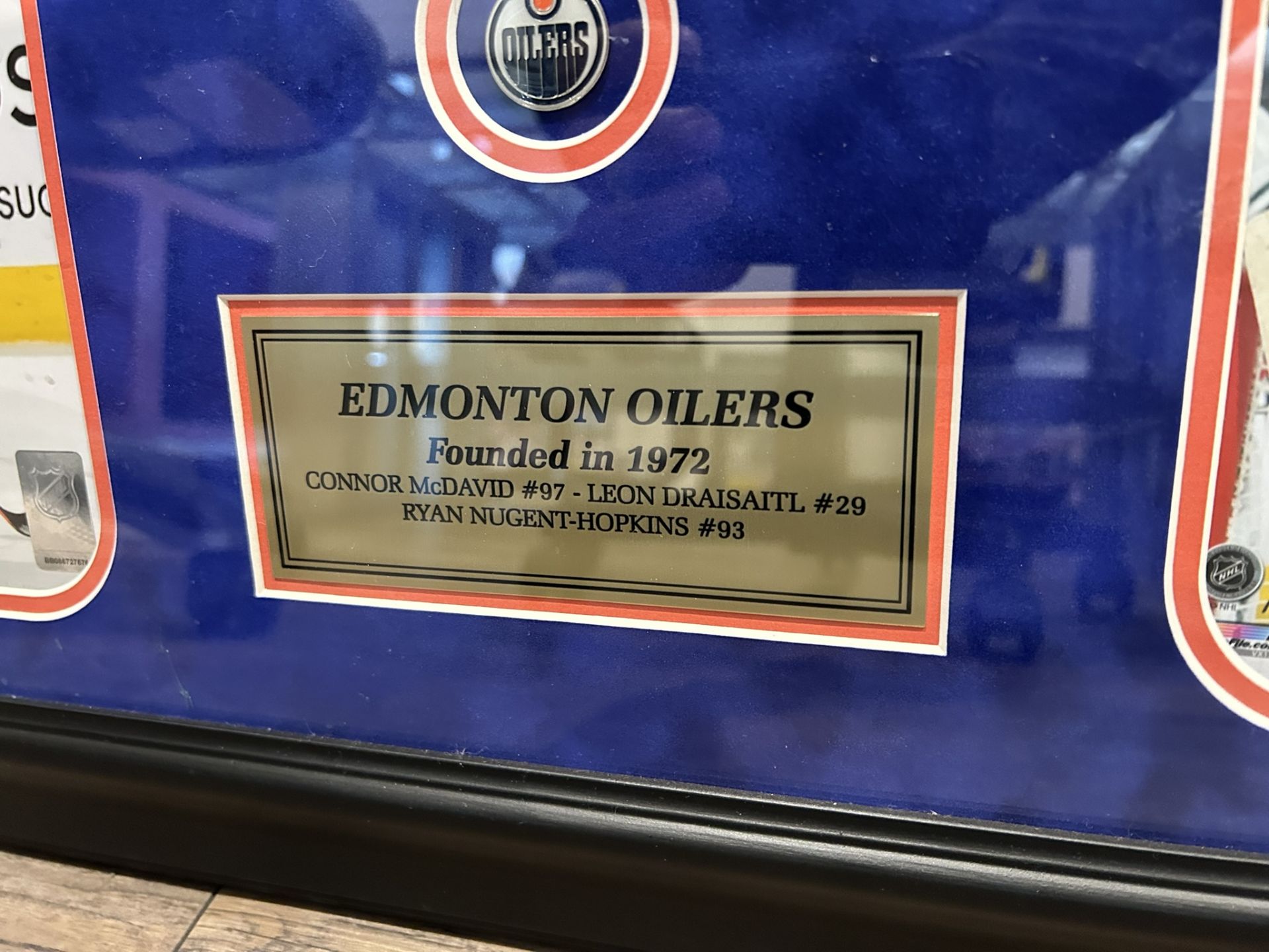 OILERS FRAMED PRINT 36"X27" - Image 2 of 2