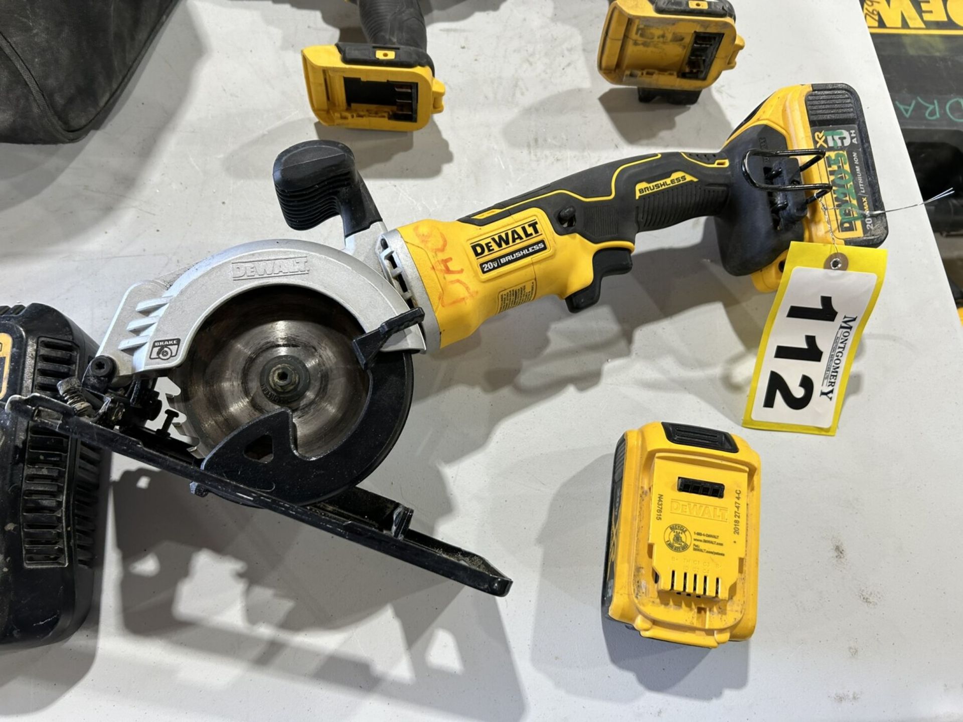 DEWALT CORDLESS 4.25" CIRCULAR SAW, IMPACT DRIVER, DRILL, & LIGHT W/ BATTERY AND CHARGER - Image 4 of 10