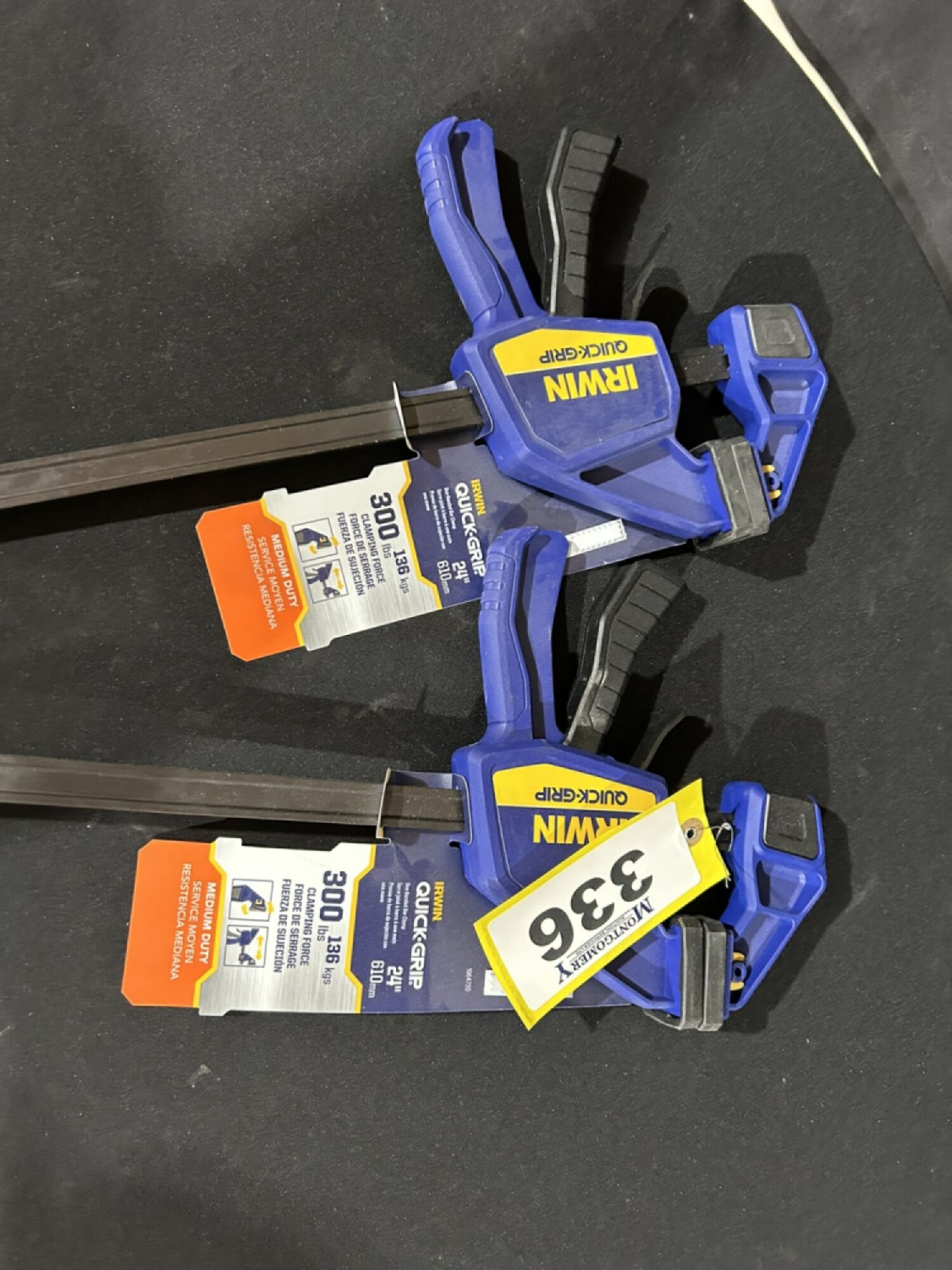 PAIR OF 24" IRWIN QUICK GRIP CLAMPS - NEW - Image 2 of 3