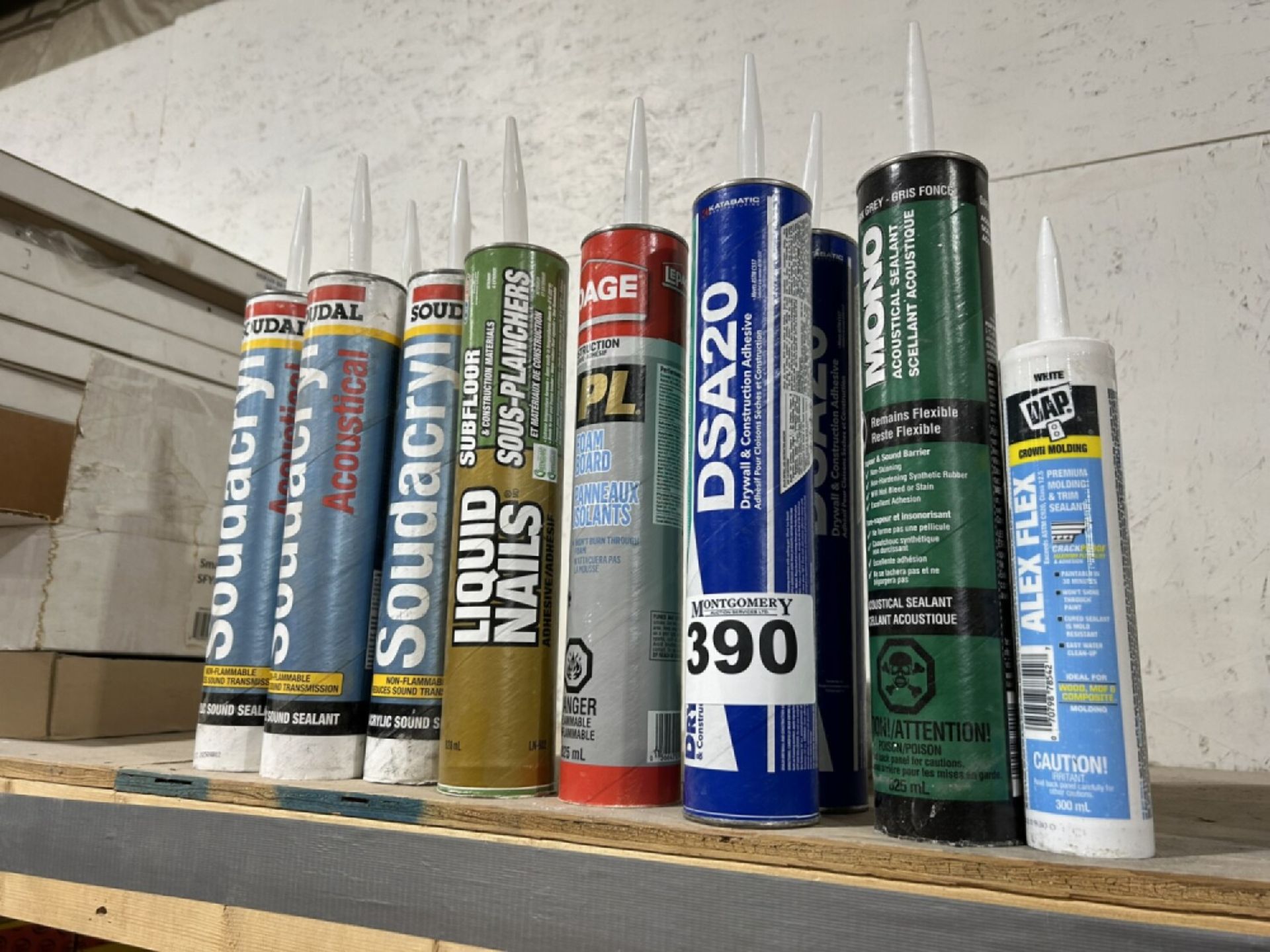 ACOUSTICAL SEALANT, SUBFLOOR, FOAM BOARD, & DRYWALL ADHESIVE, ETC.