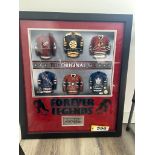 "THE ORIGINAL SIX" FOREVER LEGENDS SIGNED FRAMED PRINT - GORDIE HOWE, BOBBY HULL, BOBBY ORR, EDDIE