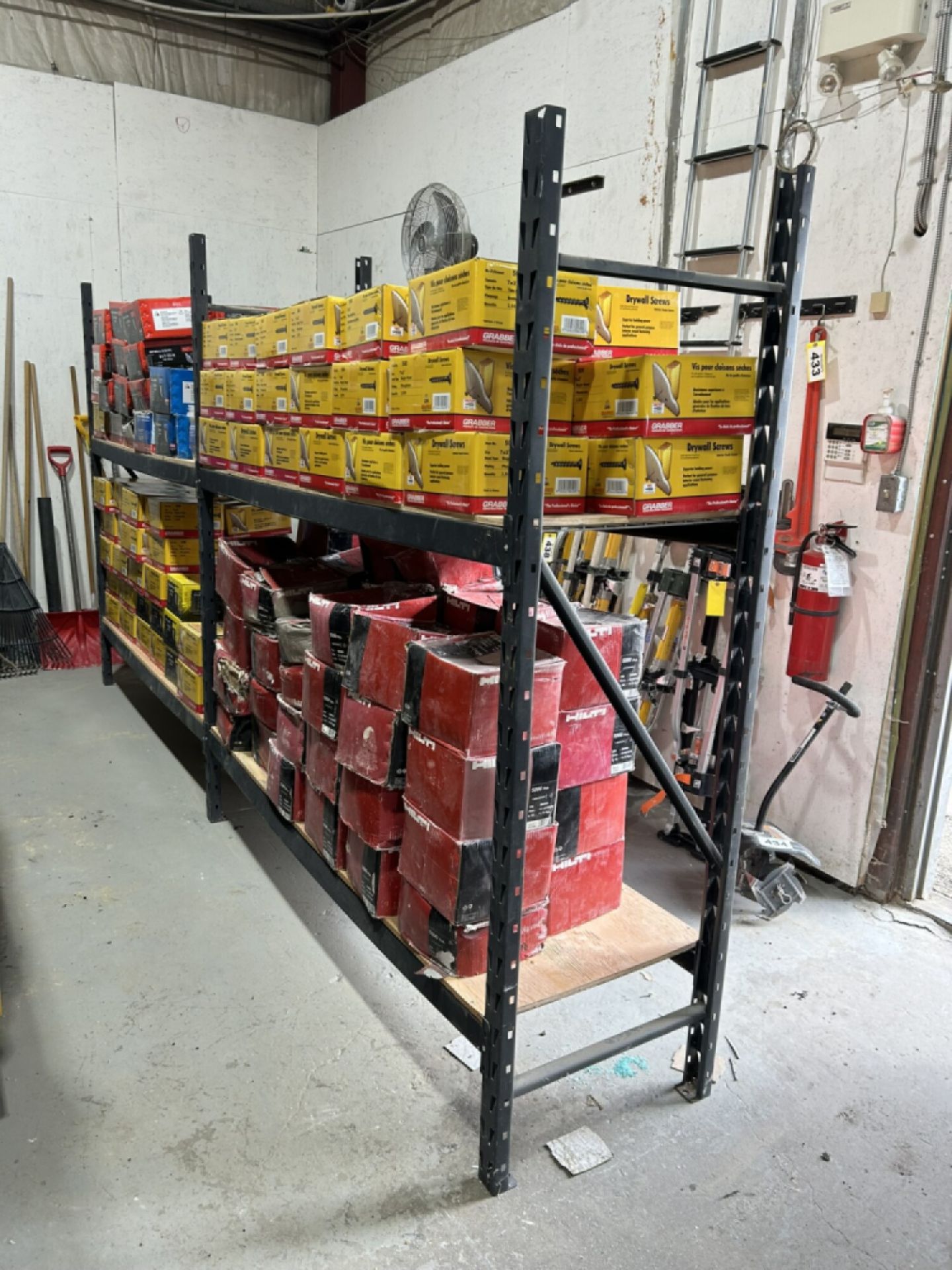 METAL STORAGE RACKING 12 FT X 24" X 78"H