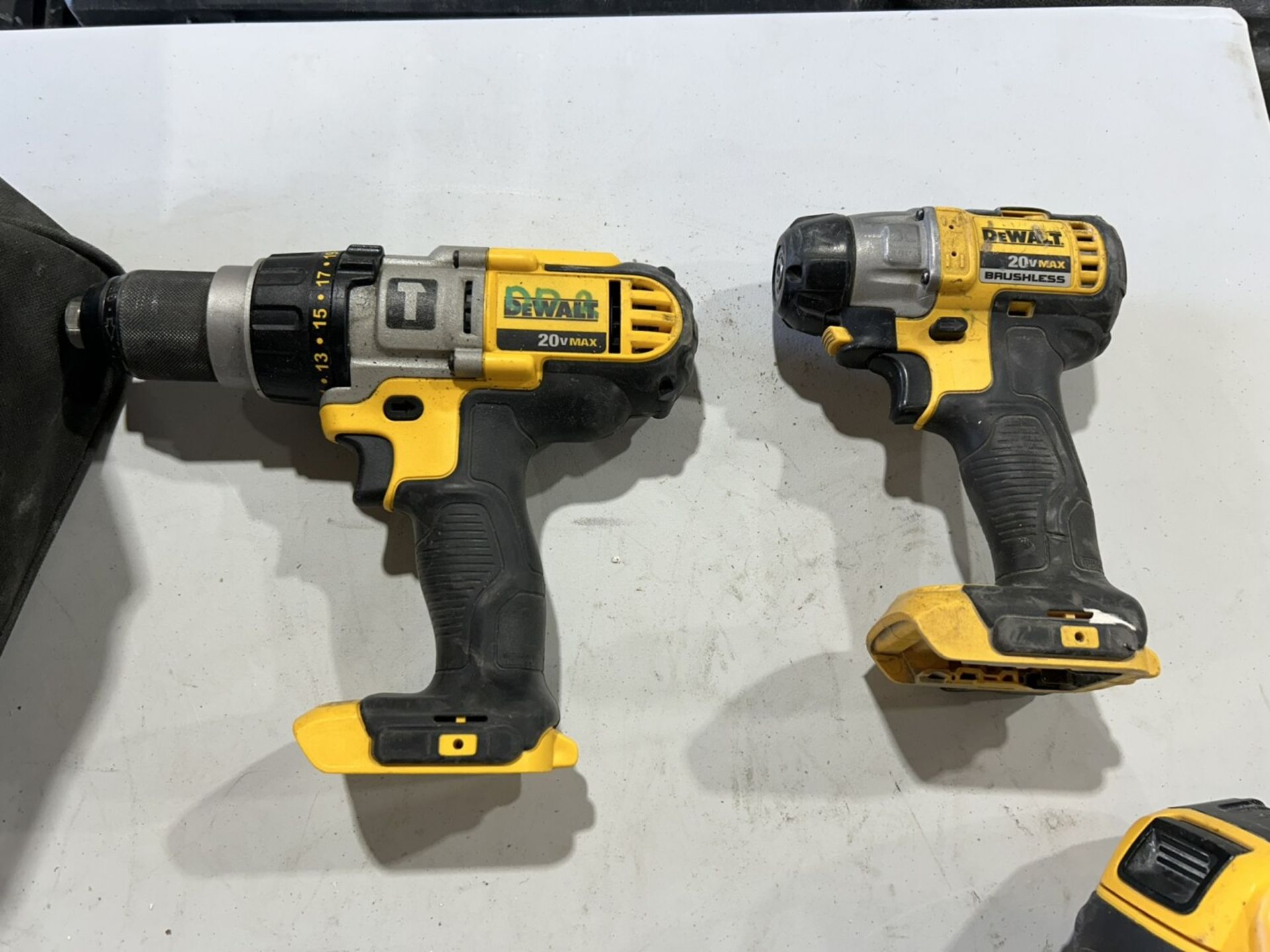 DEWALT CORDLESS 4.25" CIRCULAR SAW, IMPACT DRIVER, DRILL, & LIGHT W/ BATTERY AND CHARGER - Image 2 of 10