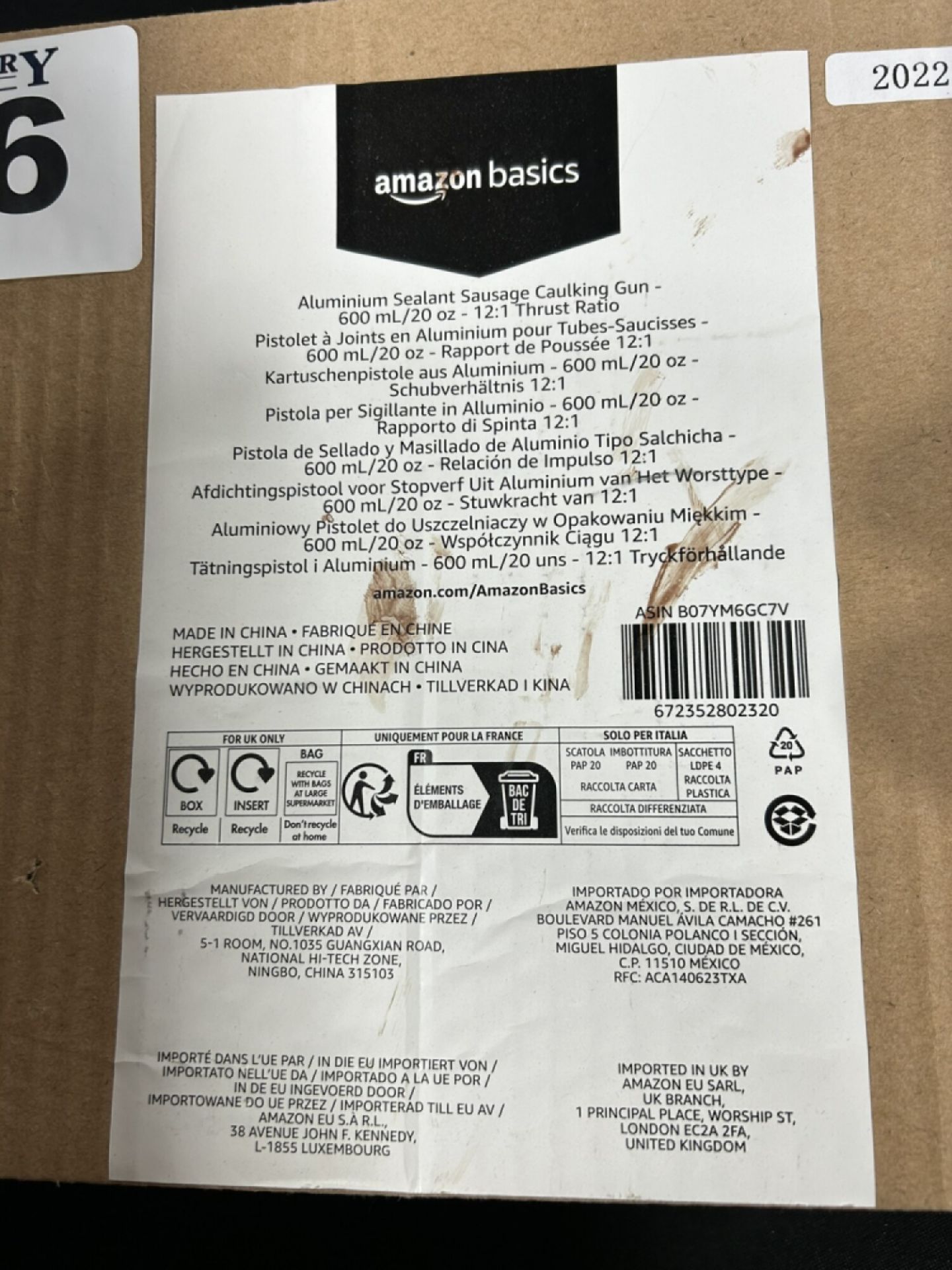 HILTI SMOKE AND ACOUSTIC SEALANT CP 506 TUBES AND AMAZON BASICS ALUMINUM SEALANT SAUSAGE CAULKING - Image 3 of 4