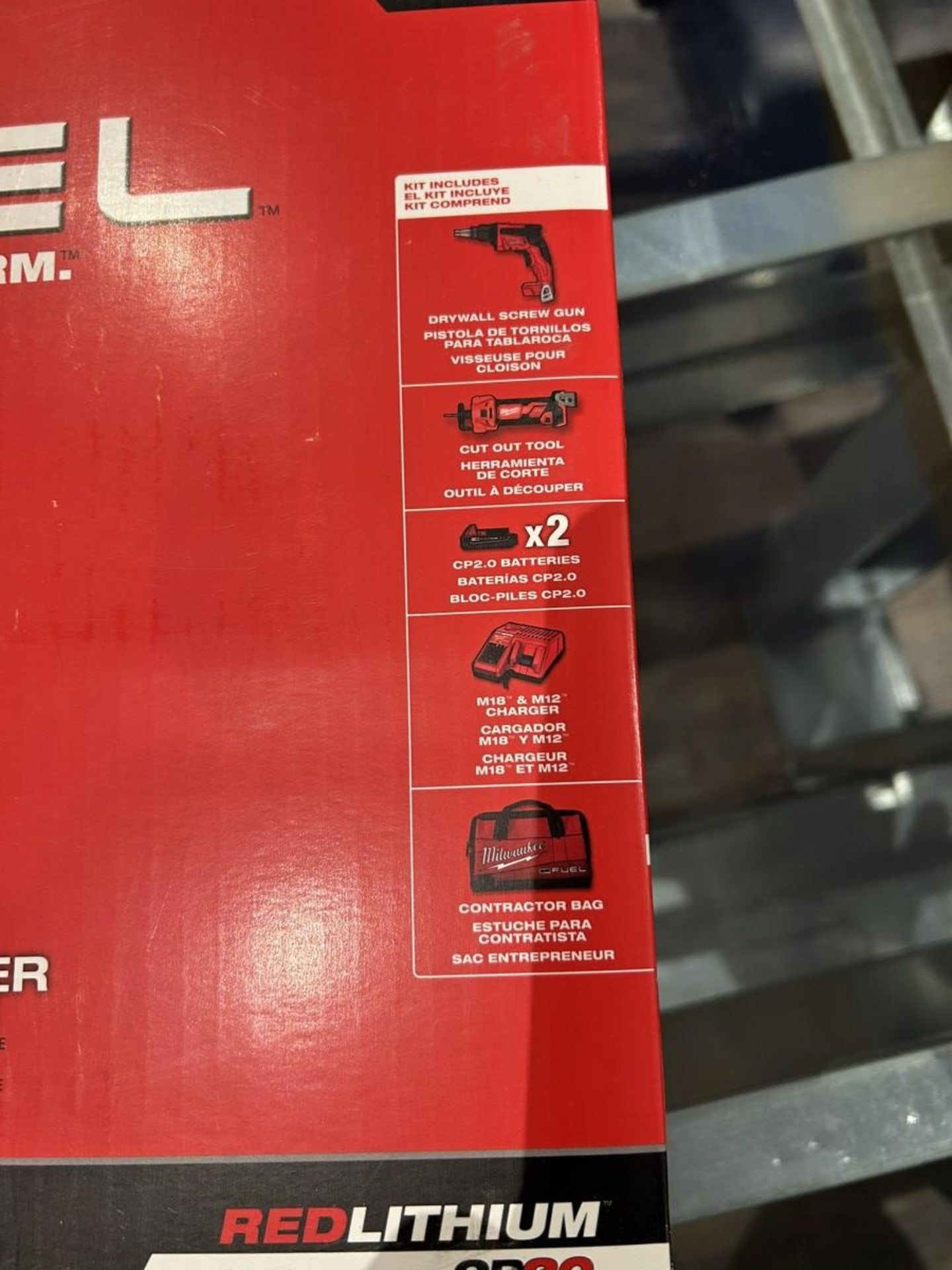 MILWAUKEE M18 FUEL CORDLESS SCREW GUN AND CUT OUT TOOL W/ 2 BATTERIES AND CHARGER (NEW IN BOX) - Image 3 of 4