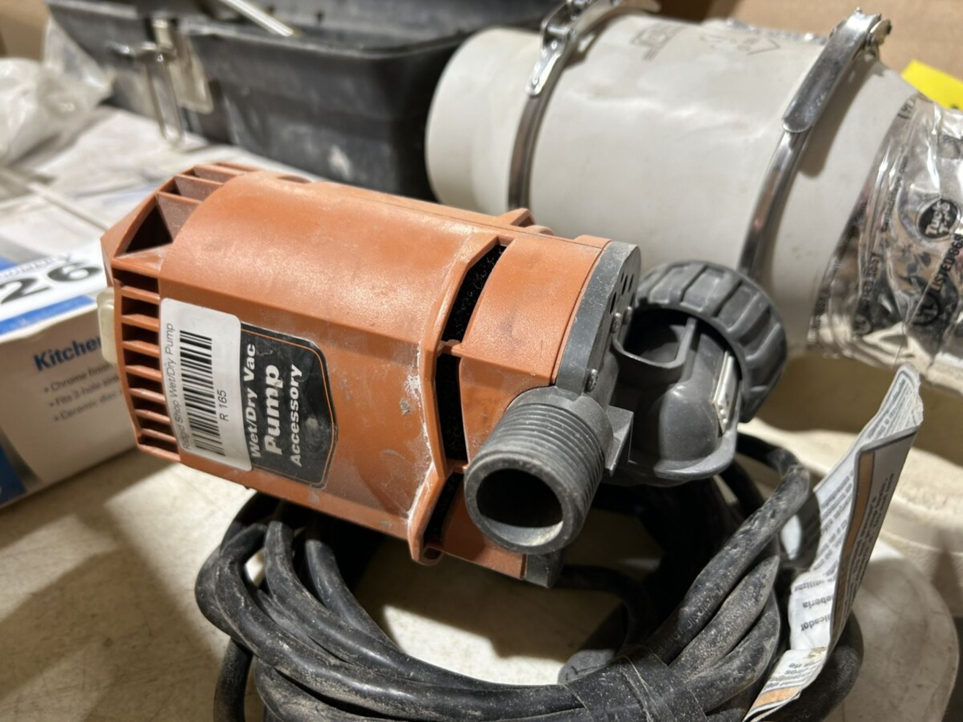 RIDGID NON-SUBMERSIBLE PUMP, TD-100 SILENT IN LINE FAN, UBERHAUS TAP SETS, ASSORTED AIR & HYD. - Image 7 of 7