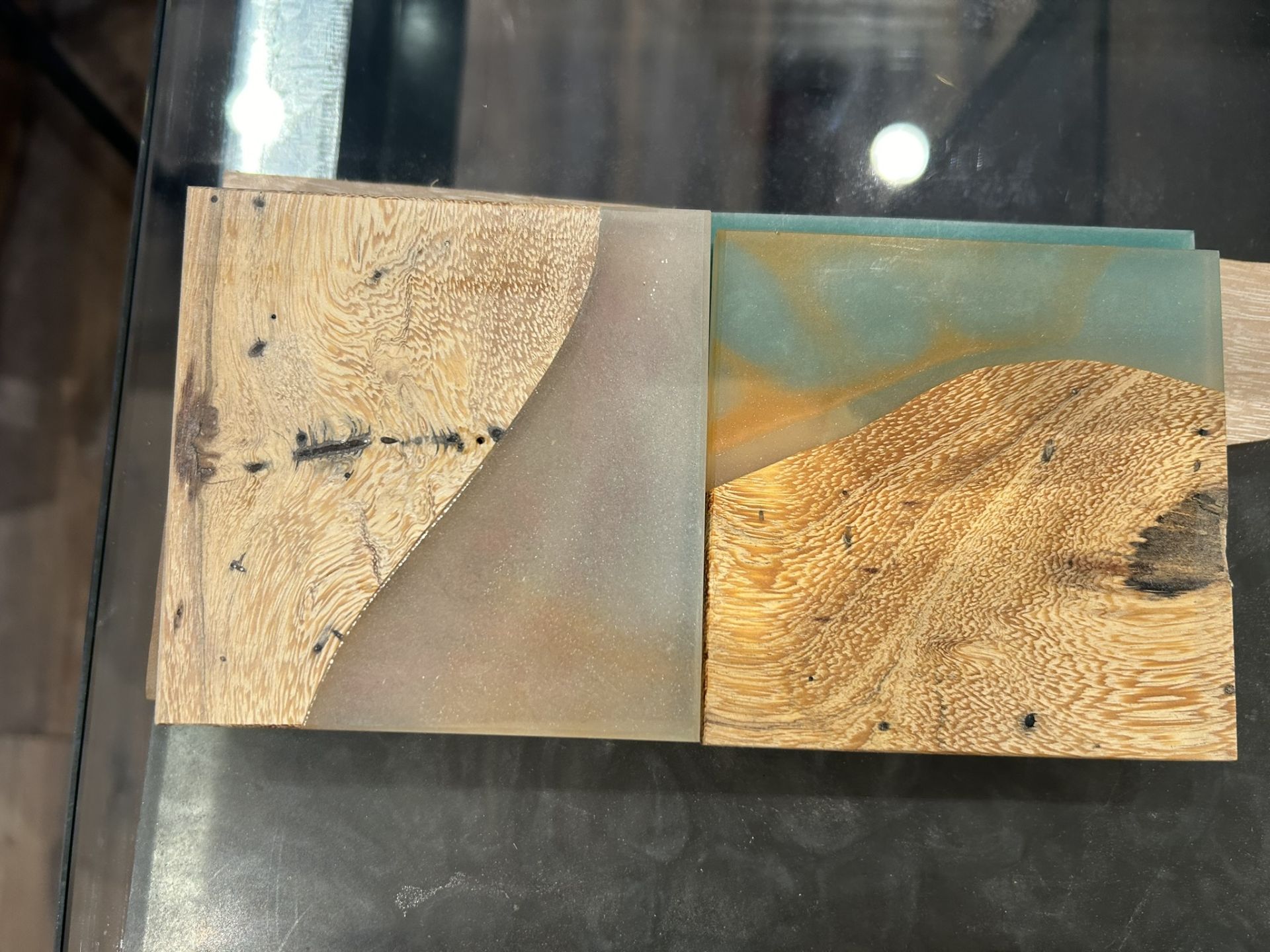 CUSTOM EPOXY/WOOD CUTTING BOARD AND ASSORTED COASTERS - Image 7 of 9