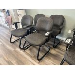 4-SKIDDED CUSHIONED OFFICE CHAIRS