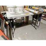 2-POLY COLLAPSIBLE TABLES, ADJUSTABLE HEIGHT, 24"X48"