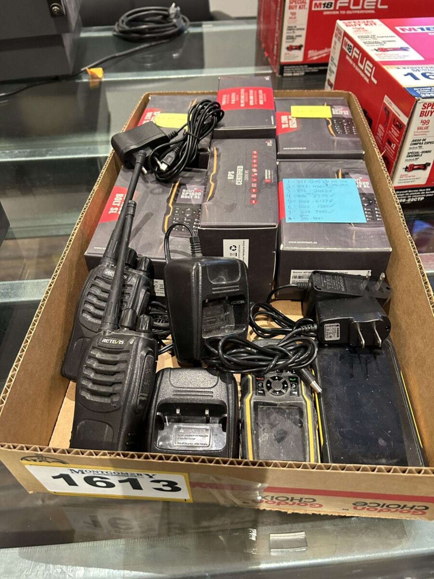 ASSORTED SONIM XP1520 BOLT SL CELL PHONES, 2-WAY RADIOS, ETC.