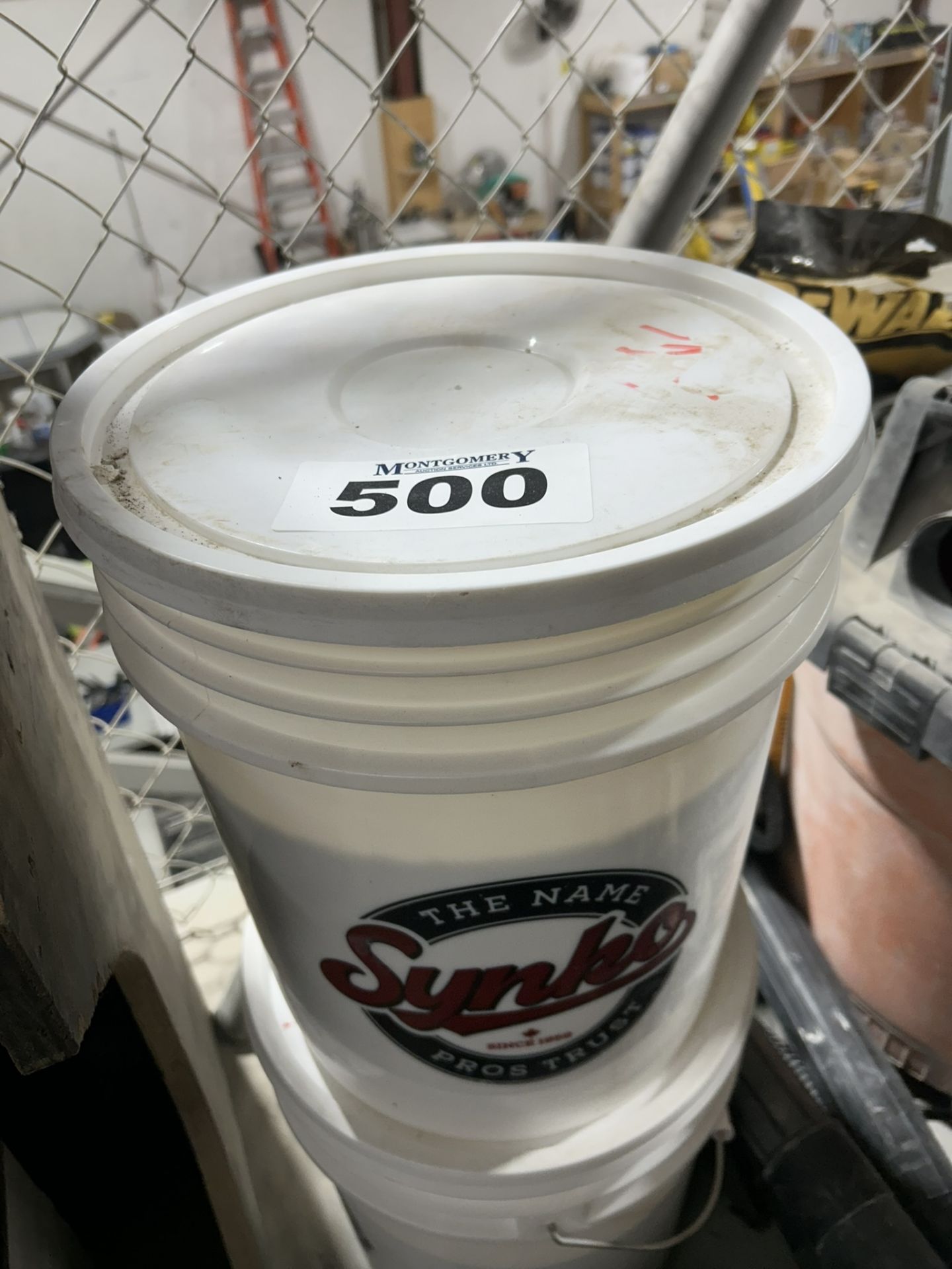 2-PAILS OF SYNKO DRYWALL JOINT COMPOUND AND BUCKET SPLASH GUARD - Image 2 of 3