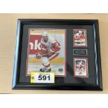 FRAMED STEVE YZERMAN PRINT 18.5"X15.5"