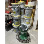 SHEETROCK CORNER BEAD HOPPER AND ASSORTED 5 GAL. PAILS