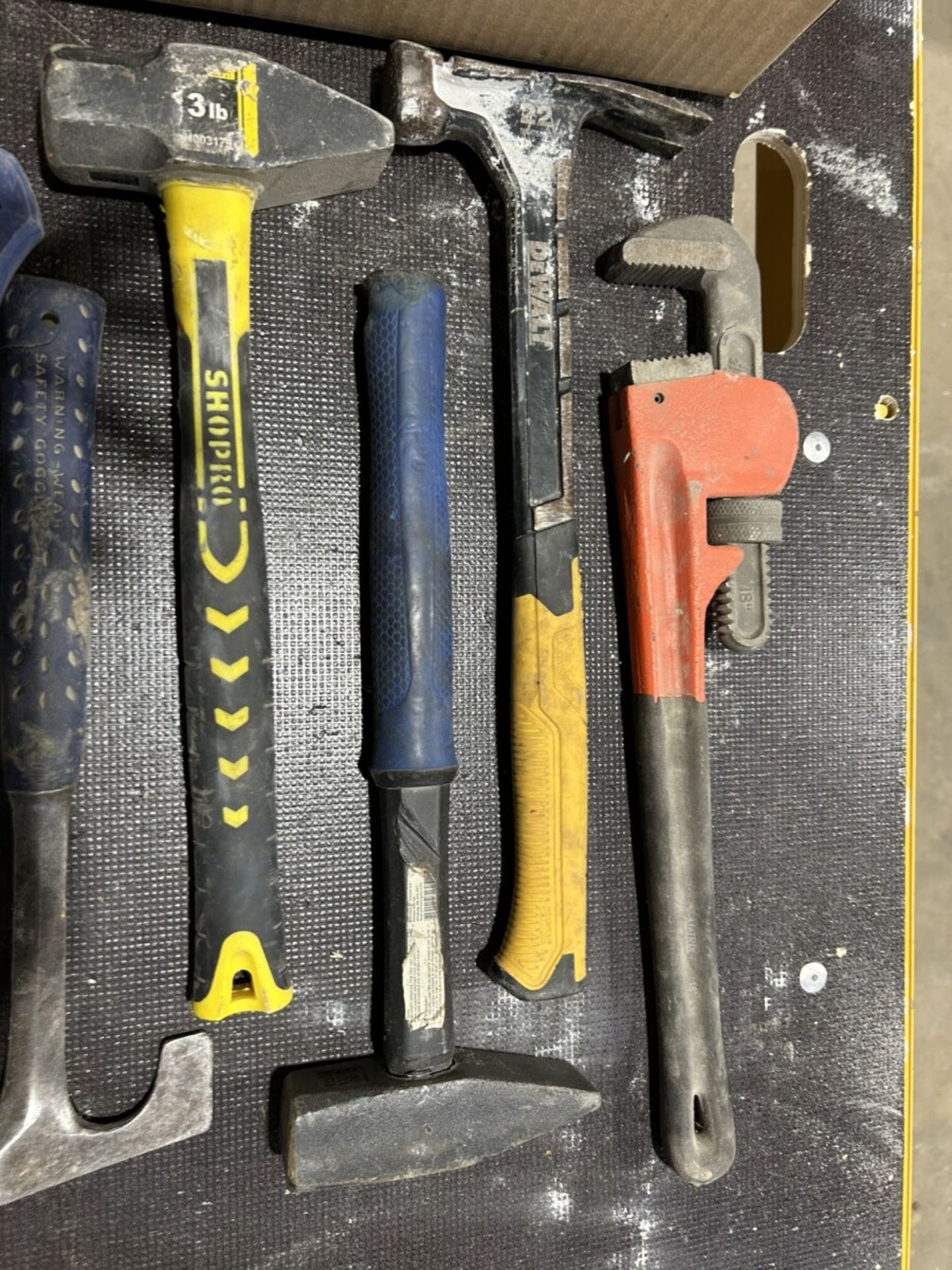 L/O ASSORTED HAND TOOLS, STEEL PIPE WRENCH, HACK SAWS, ETC. - Image 4 of 6