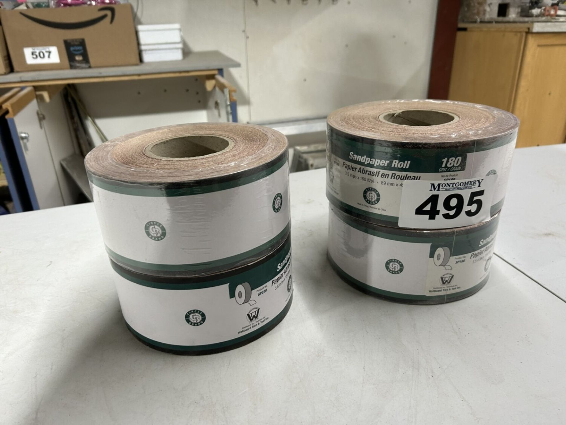 4-ROLLS 180 GRIT SANDPAPER ROLLS