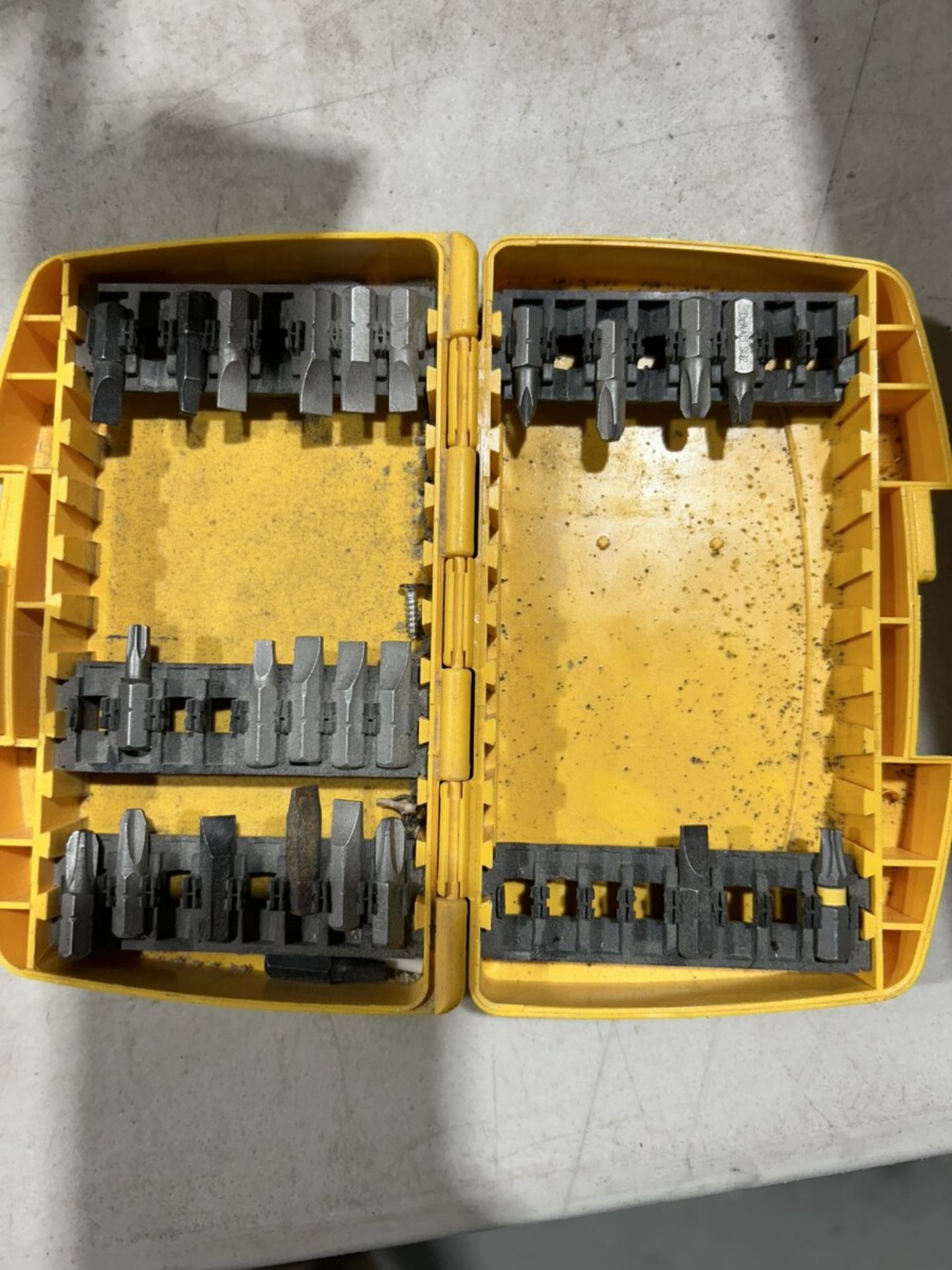 L/O ASSORTED DEWALT DRIVER BIT BOXES, DRIVER BITS, STANLEY POLY TOOL BOX - Image 8 of 14