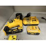 DEWALT CORDLESS RECIPROCATING SAW W/ CHARGER AND BATTERY