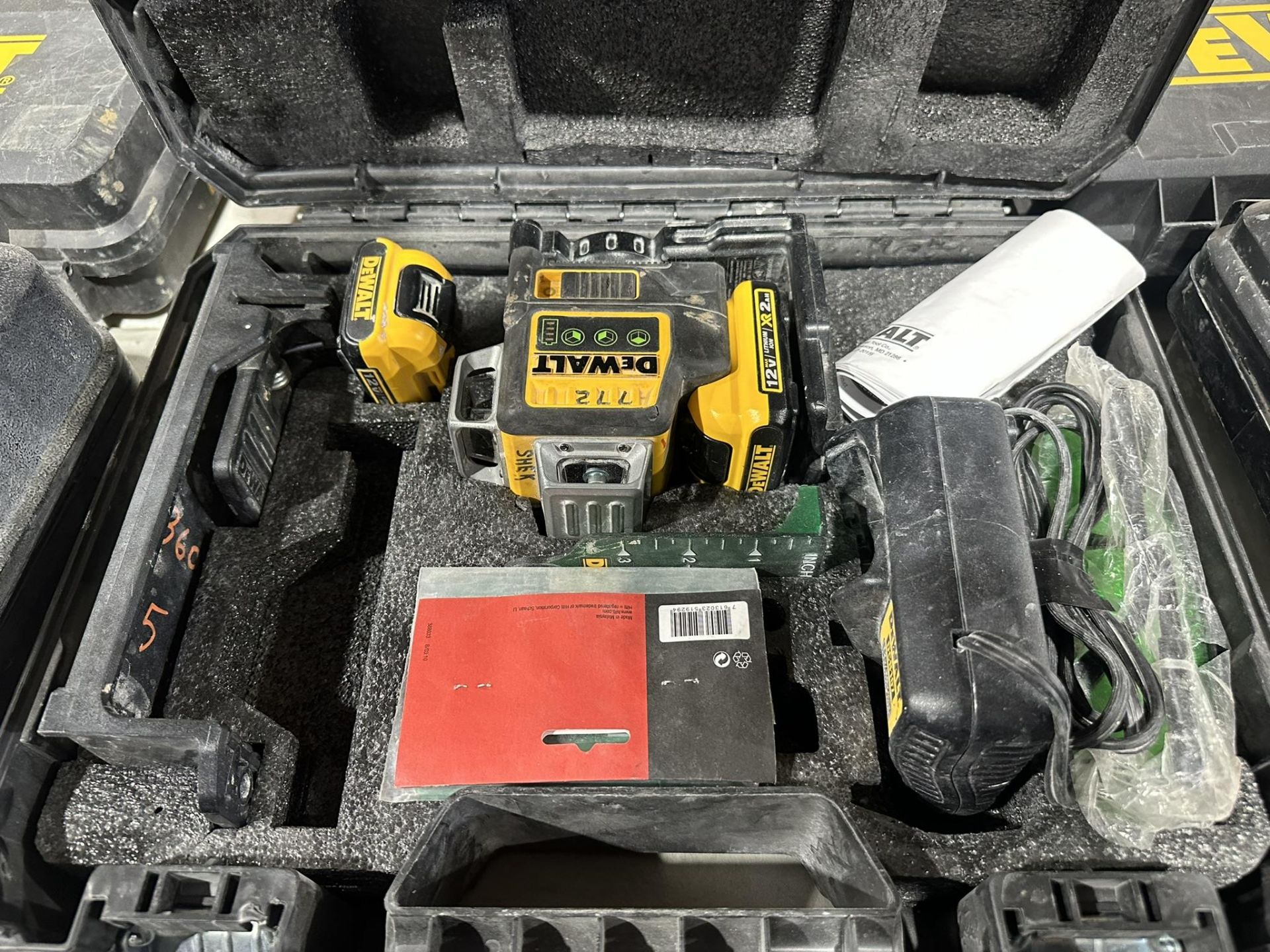 DEWALT CORDLESS LASER LEVEL W/ BATTERY & CHARGER - Image 10 of 11