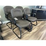 4-SKIDDED CUSHIONED OFFICE CHAIRS