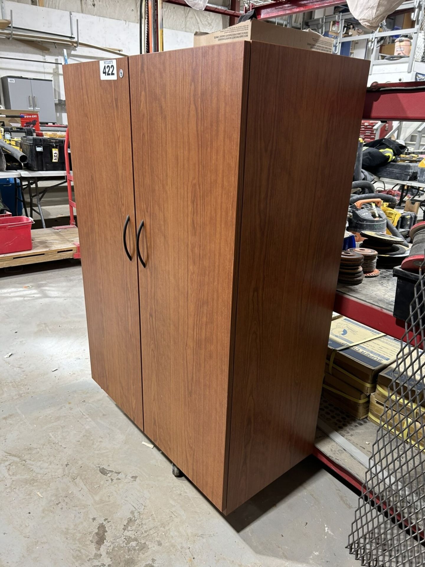 WOODEN STORAGE CABINET 36"X18"X50.5" - Image 2 of 4