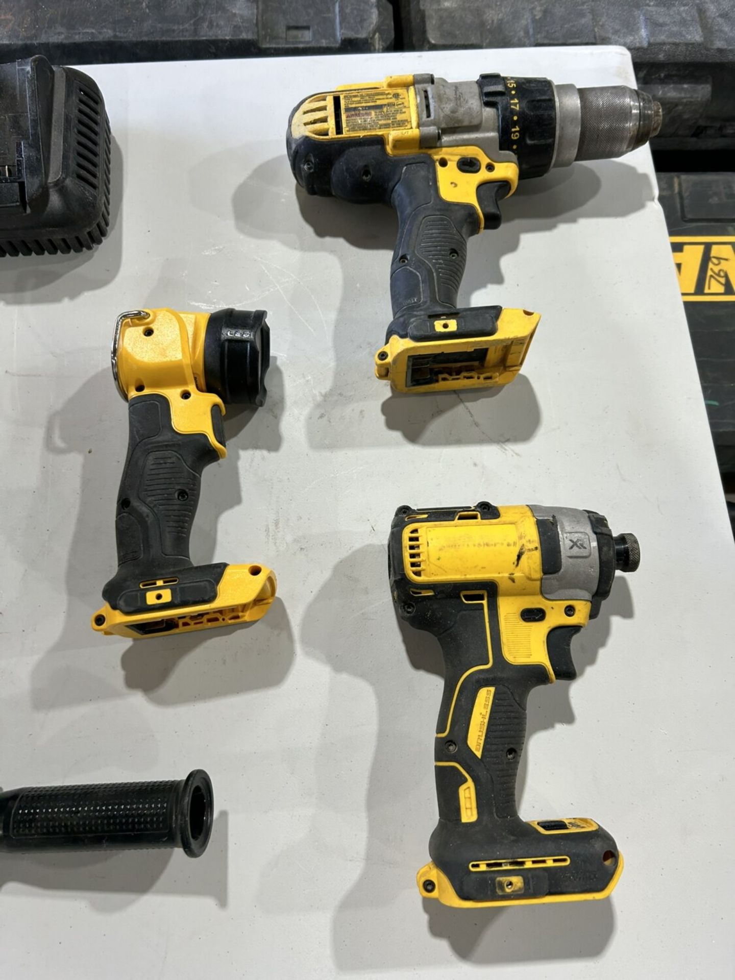 DEWALT CORDLESS IMPACT DRIVER, DRILL, & LIGHT W/ BATTERY AND CHARGER - Image 9 of 11