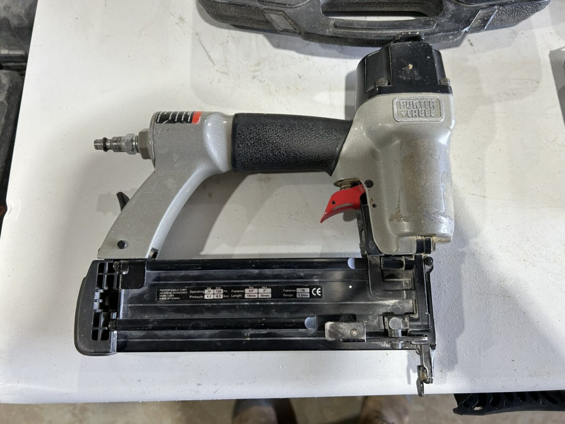 PORTER CABLE PNEUMATIC 2" 18 GA. BRAND NAILER & PERFORMANCE PLUS PNEUMATIC NARROW CROWN STAPLER - Image 4 of 8