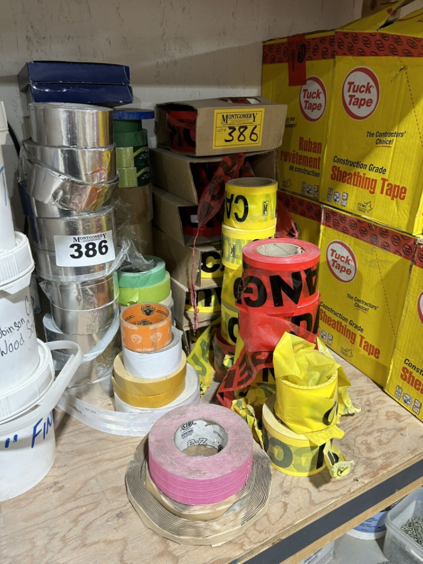 L/O ASSORTED CAUTION TAPE, MASTIC TAPE, FOIL DUCT TAPE, PACKING TAPE, ETC. - Image 2 of 5