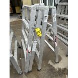 PAIR OF STURDY ALUMINUM 4 FT SAWHORSES