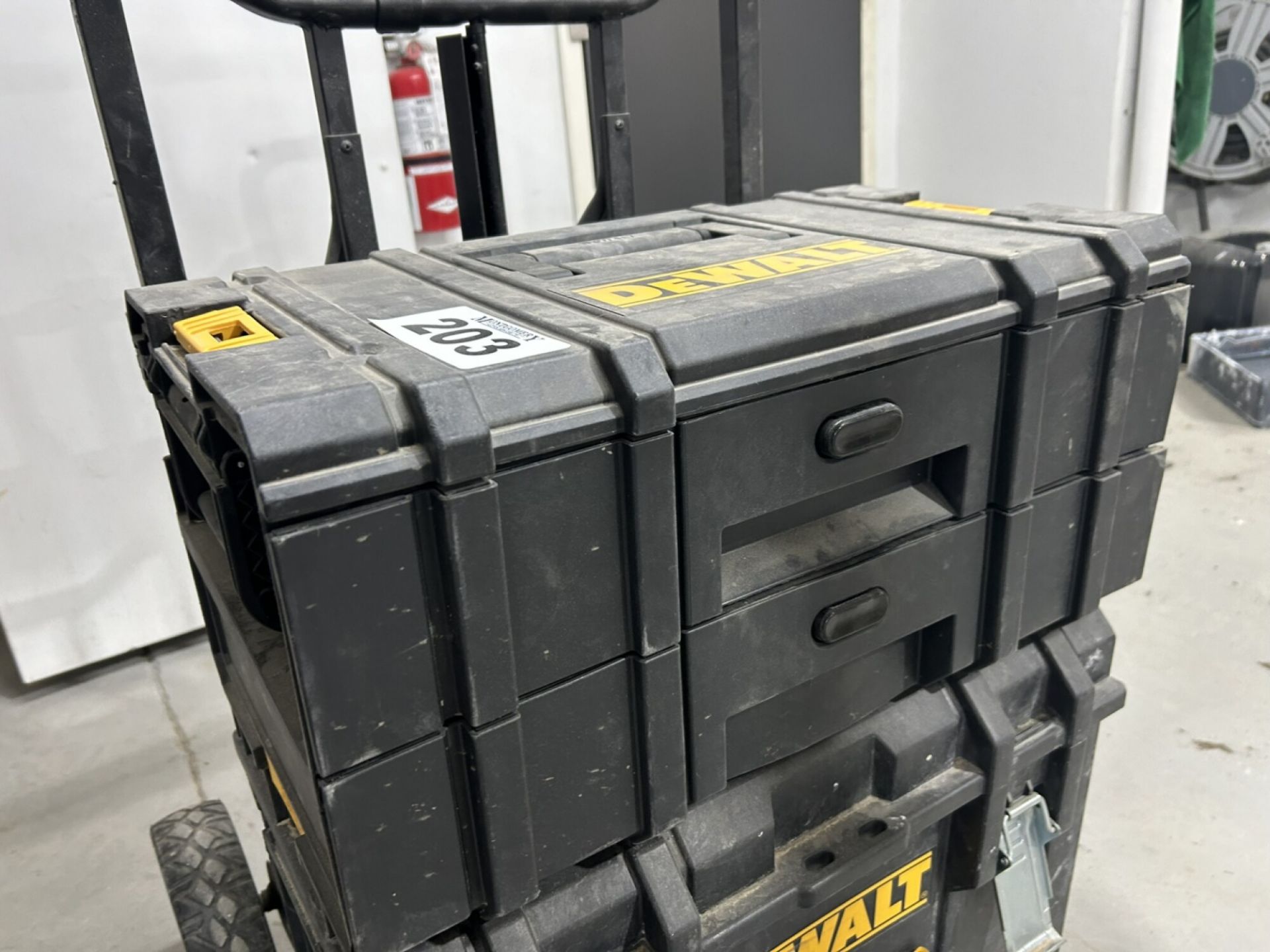 DEWALT TOUGH SYSTEM TOOL BOXES W/ WHEEL KIT - 1-21.5"X12"X11", 1-21.5"X12"X16"